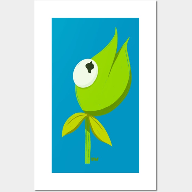 "Croakus" the Kermit Flower Wall Art by UzzyWorks